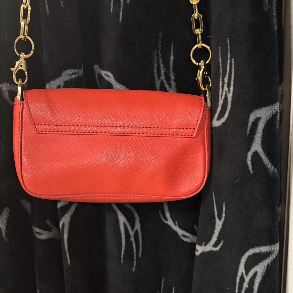 Tory Burch Vibrant Red Crossbody with Gold Chain - Picture 2 of 11